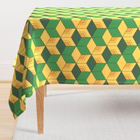 Demon-Slaying Giyu Sabito Green, Yellow, Orange Geometric Hexagon Boxes