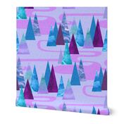 Lakeside Mountains {Purple Ice}