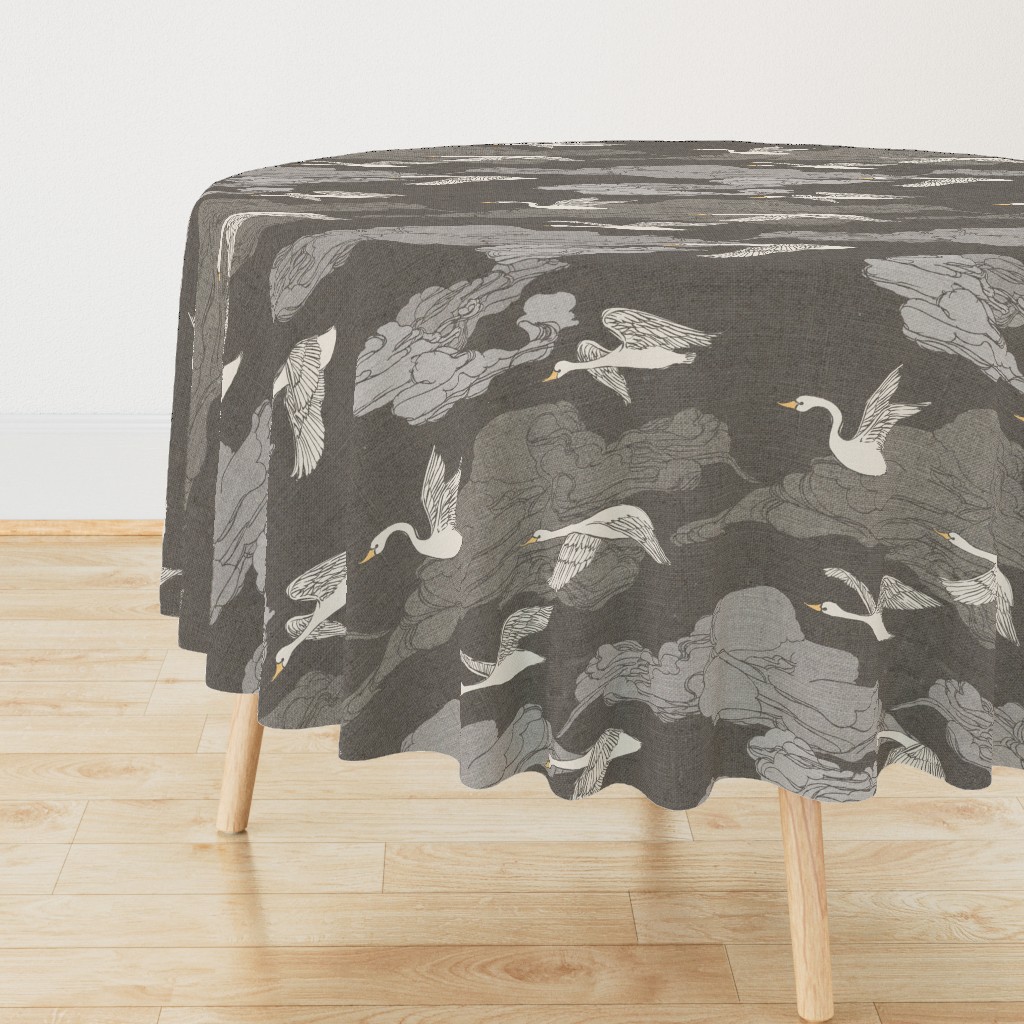 The Wild Swans {Grey} - large scale