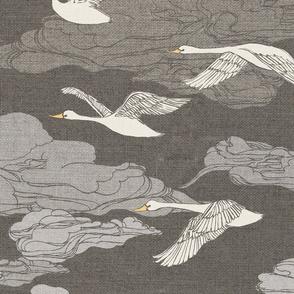The Wild Swans {Grey} - large scale