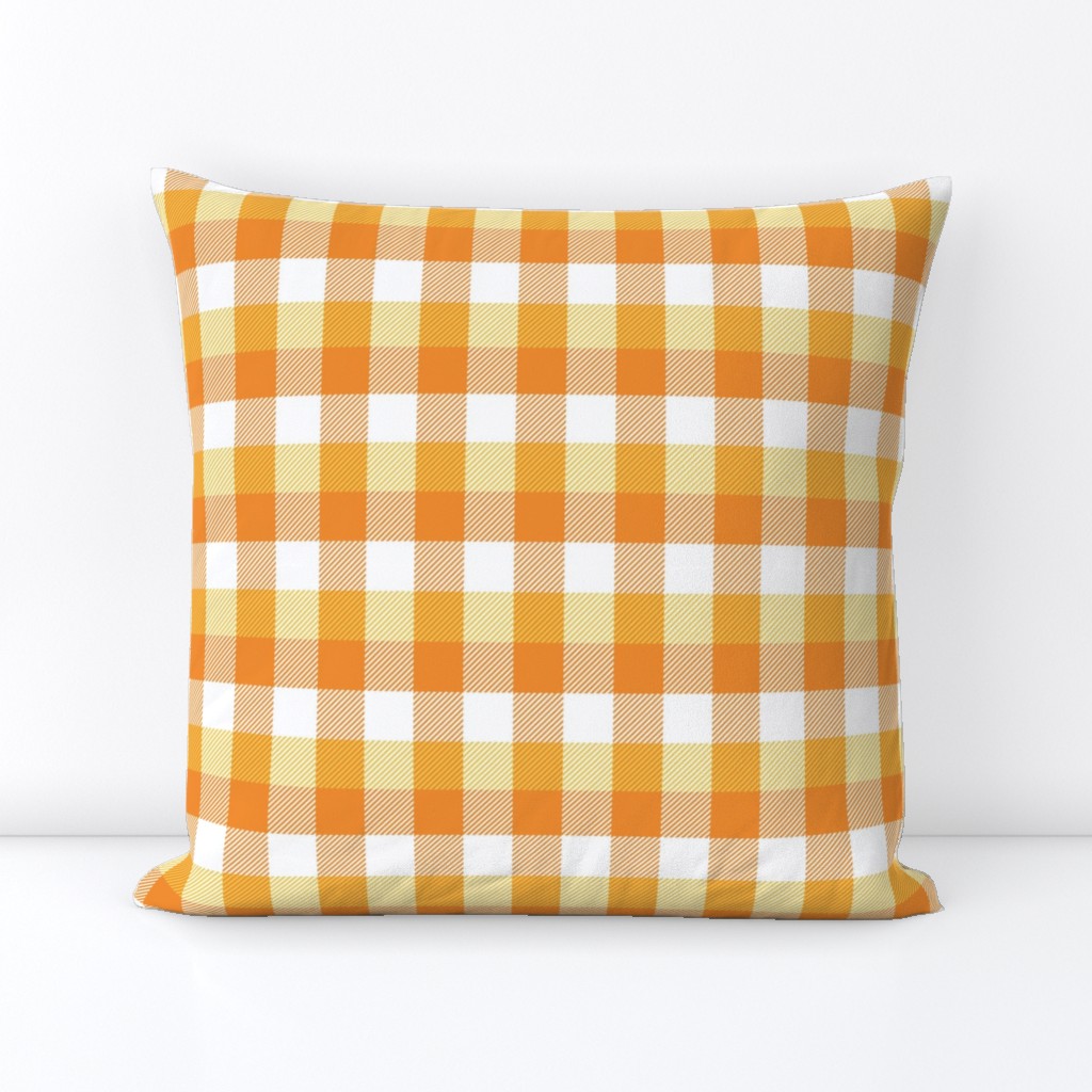 1" Candy Corn Plaid - Halloween, Fall