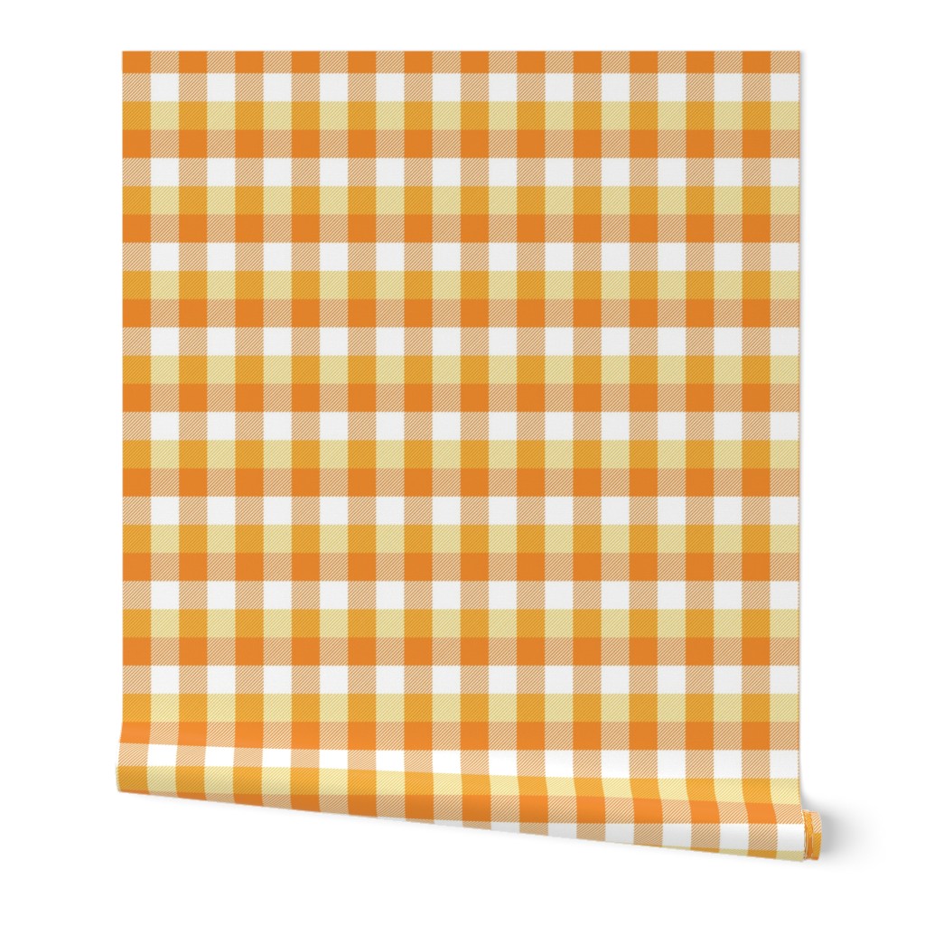 1" Candy Corn Plaid - Halloween, Fall