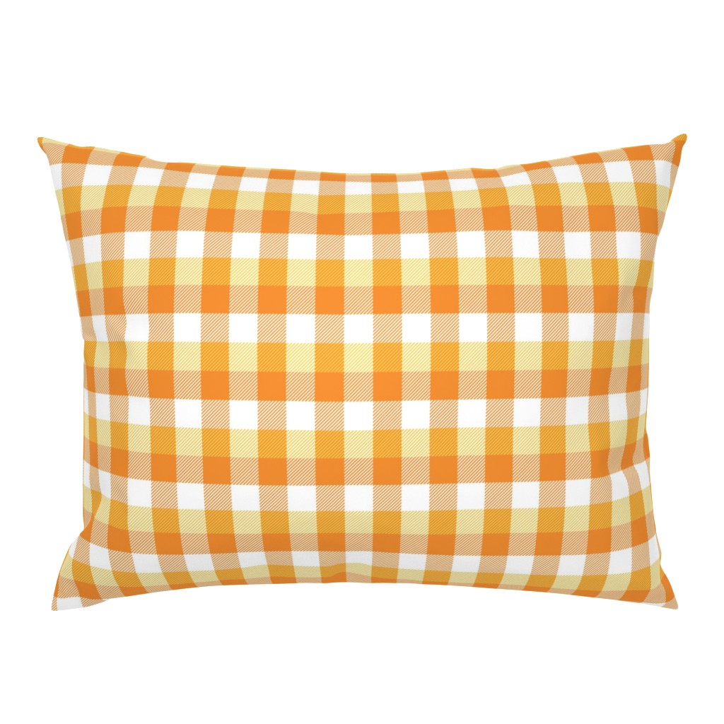 1" Candy Corn Plaid - Halloween, Fall