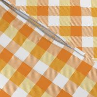 1" Candy Corn Plaid - Halloween, Fall