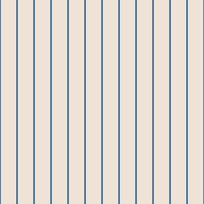 farmhouse pin stripes, blue on cream