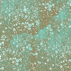 rain spattered copper patina