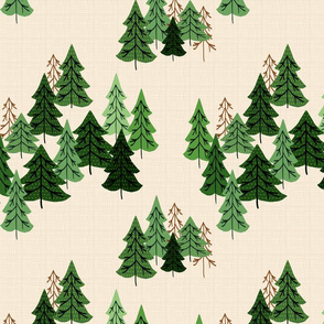 Pine Woods Version 2 On Cream