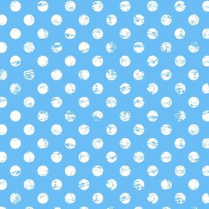 distressed polka dots blue