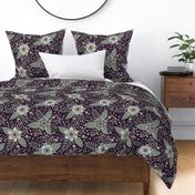 Pretty Purple & Sage Green Floral Pattern