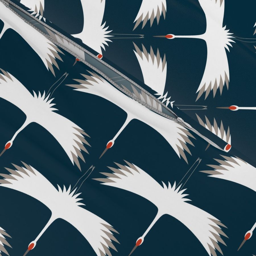 Whooping Crane Migration (6")- Midnight - 6" Wingspan wallpaper