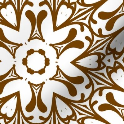 spaded damask brown