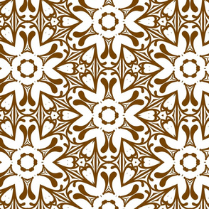 spaded damask brown