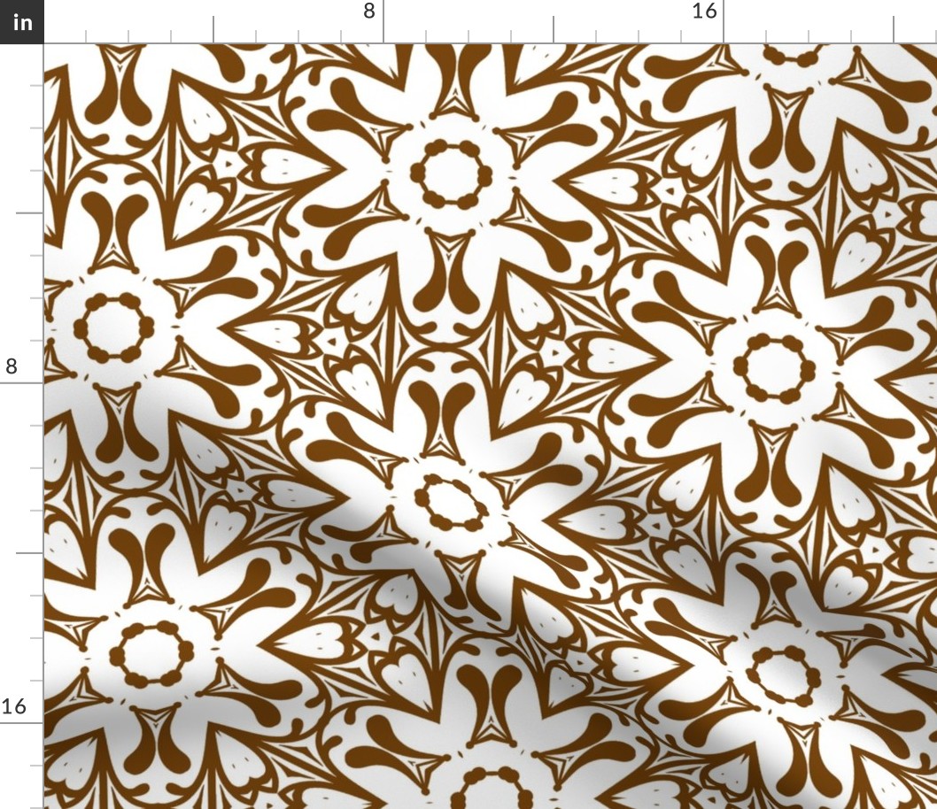 spaded damask brown