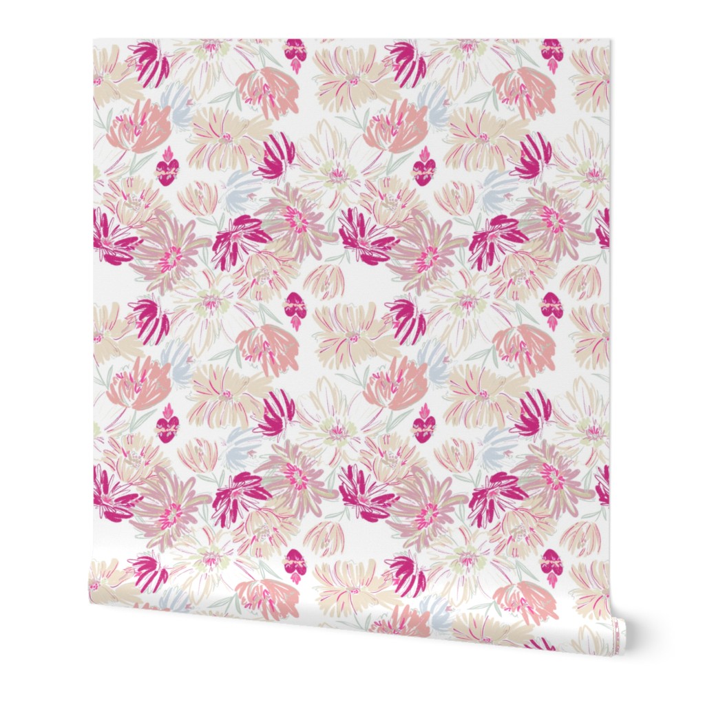 Immaculate Heart  Floral - Pink