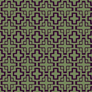 mosaic - green/midnight purple