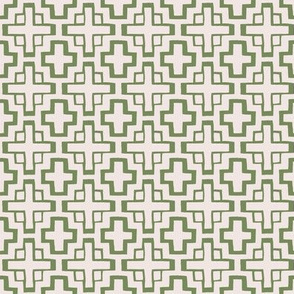 mosaic - green/pink blush