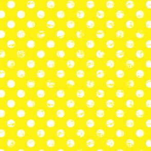 distressed polka dots yellow