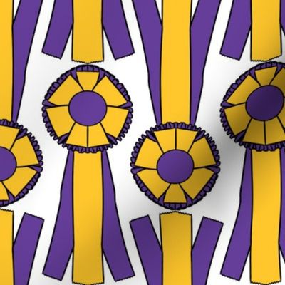 Simple Rosettes in purple and gold