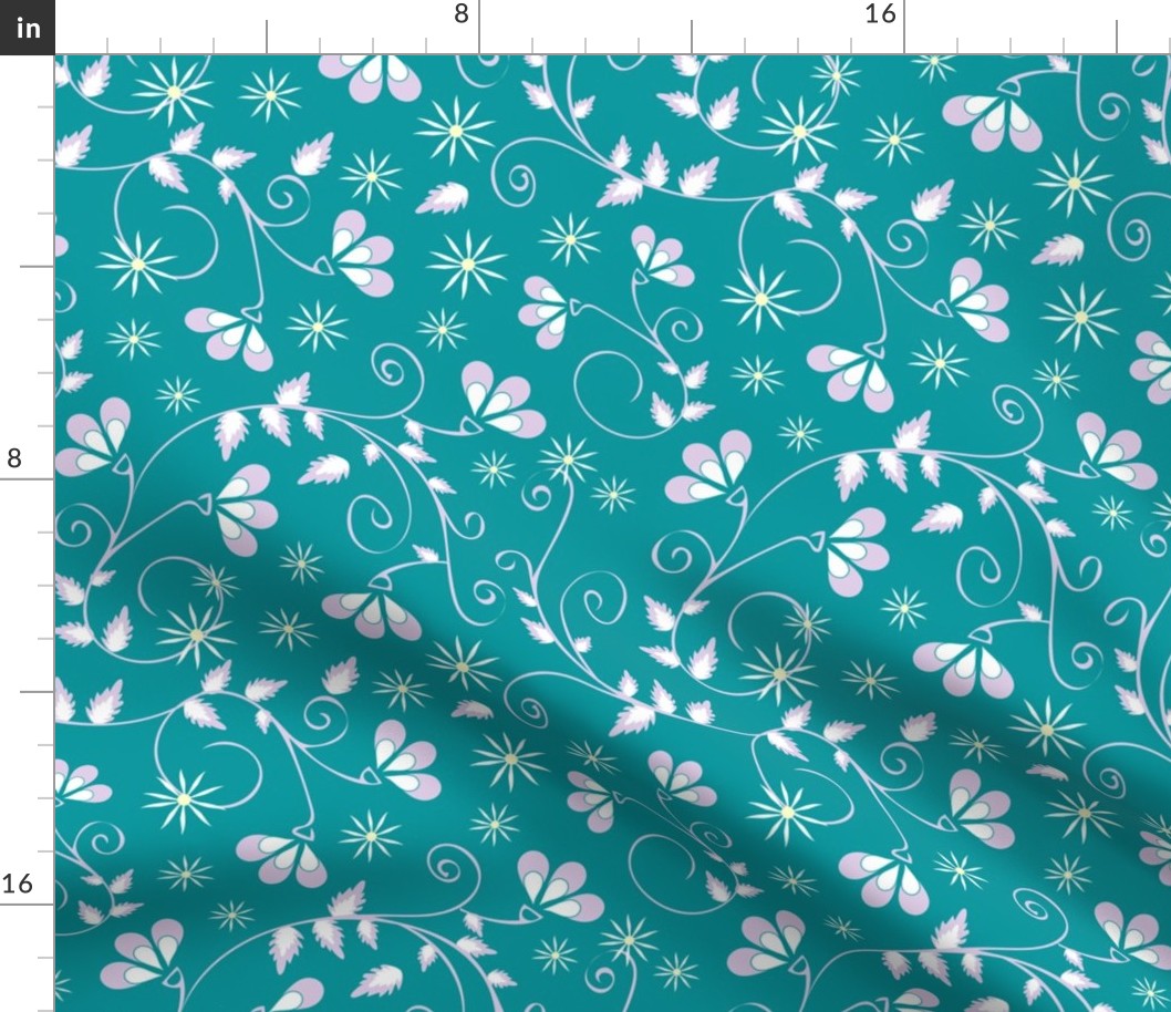 Gentle wedding background turquoise Fabric | Spoonflower