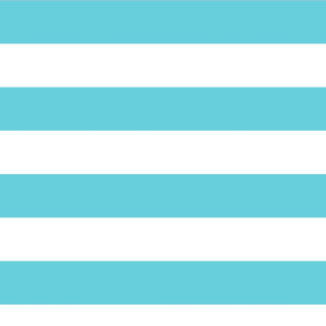 Rugby Stripe in Bright Aqua