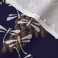 Japanese pattern with dragonfly