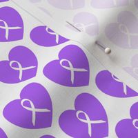 ribbons in hearts purple