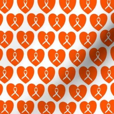 ribbons in hearts orange