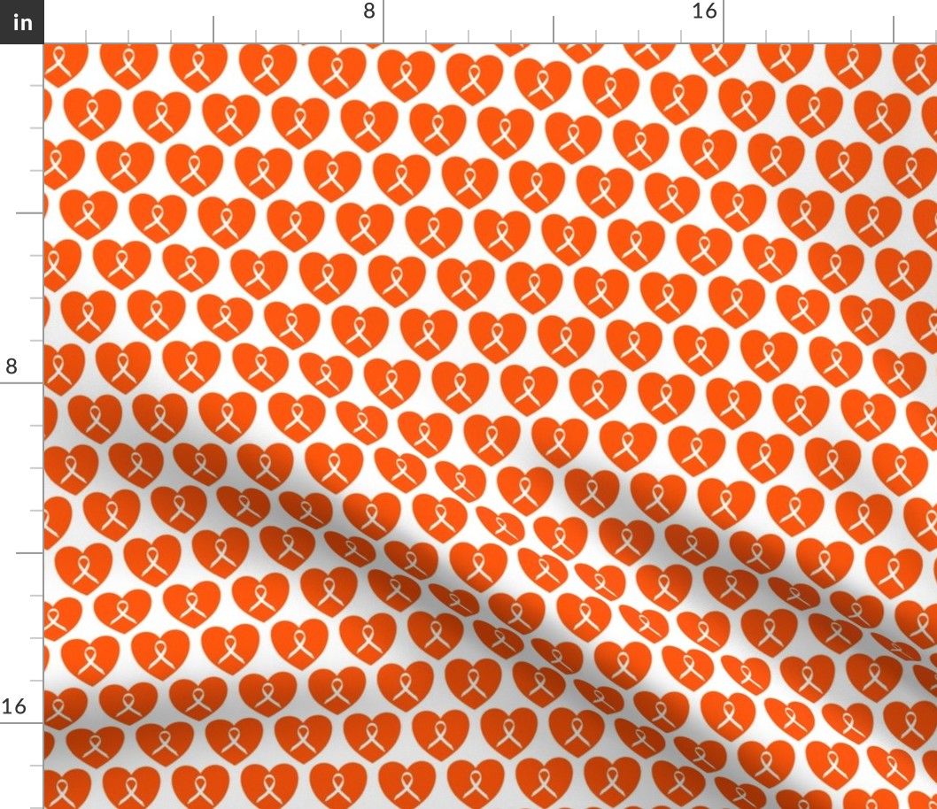 ribbons in hearts orange