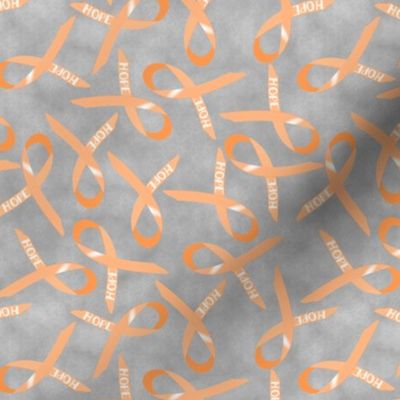 hope  awareness  ribbon scattered ditsy orange