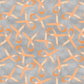 hope  awareness  ribbon scattered ditsy orange
