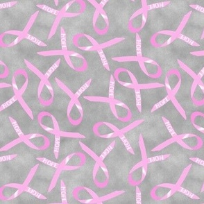 pink hope  awareness ribbon scattered ditsy
