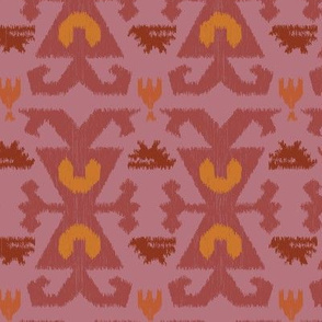 Ikat Kilim No. 1 in Mauve Clay