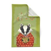 Badger tea is balm for the soul teatowel