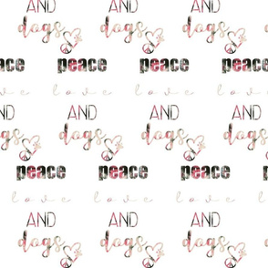peace love and dogs Multi shibori