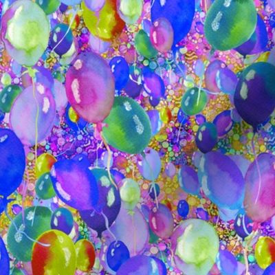 small summer yummy balloons BLUE PURPLE LIME paysmage