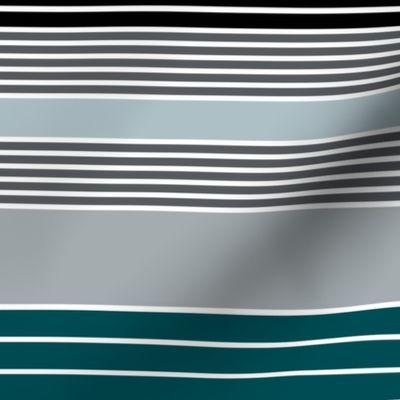 The Green the Grey and the Black: Stripe Happy - Horizontal