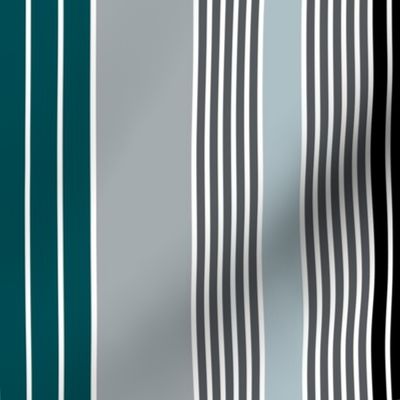 The Green the Grey and the Black: Stripe Happy - Vertical