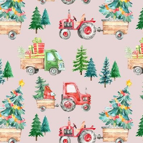 Christmas Tractor Parade // Oyster Pink