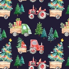 Christmas Tractor Parade // Navy