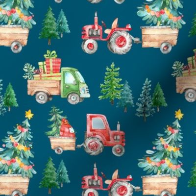 Christmas Tractor Parade // Regal Blue