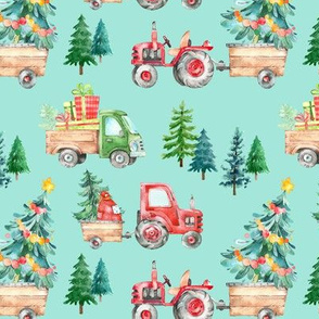 Christmas Tractor Parade // Aqua