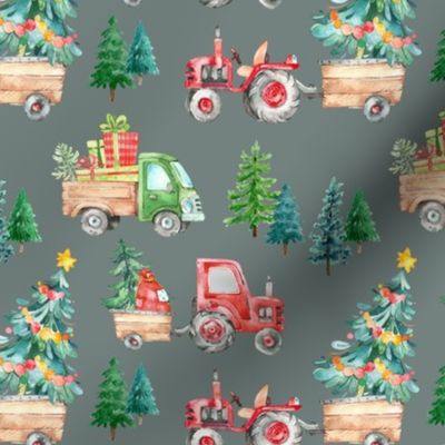 Christmas Tractor Parade // Silver Gray
