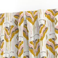 La maison des papillons - Butterflies Blush Pink & Mustard Yellow