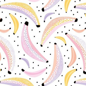 Cool polka dots banana fruit summer design pastel candy land kawaii kids girls