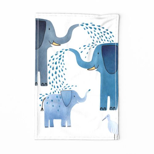 Sunny Savannah Nursery Elephants Tea towel