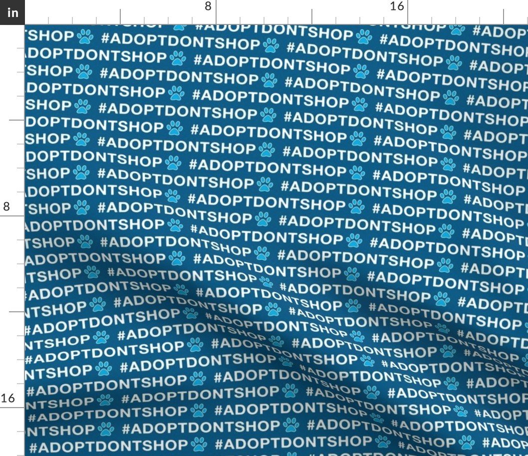 Adopt Don't Shop Blue