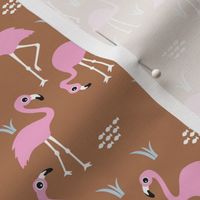 Little Flamingo summer sea beach theme illustration pink copper SMALL