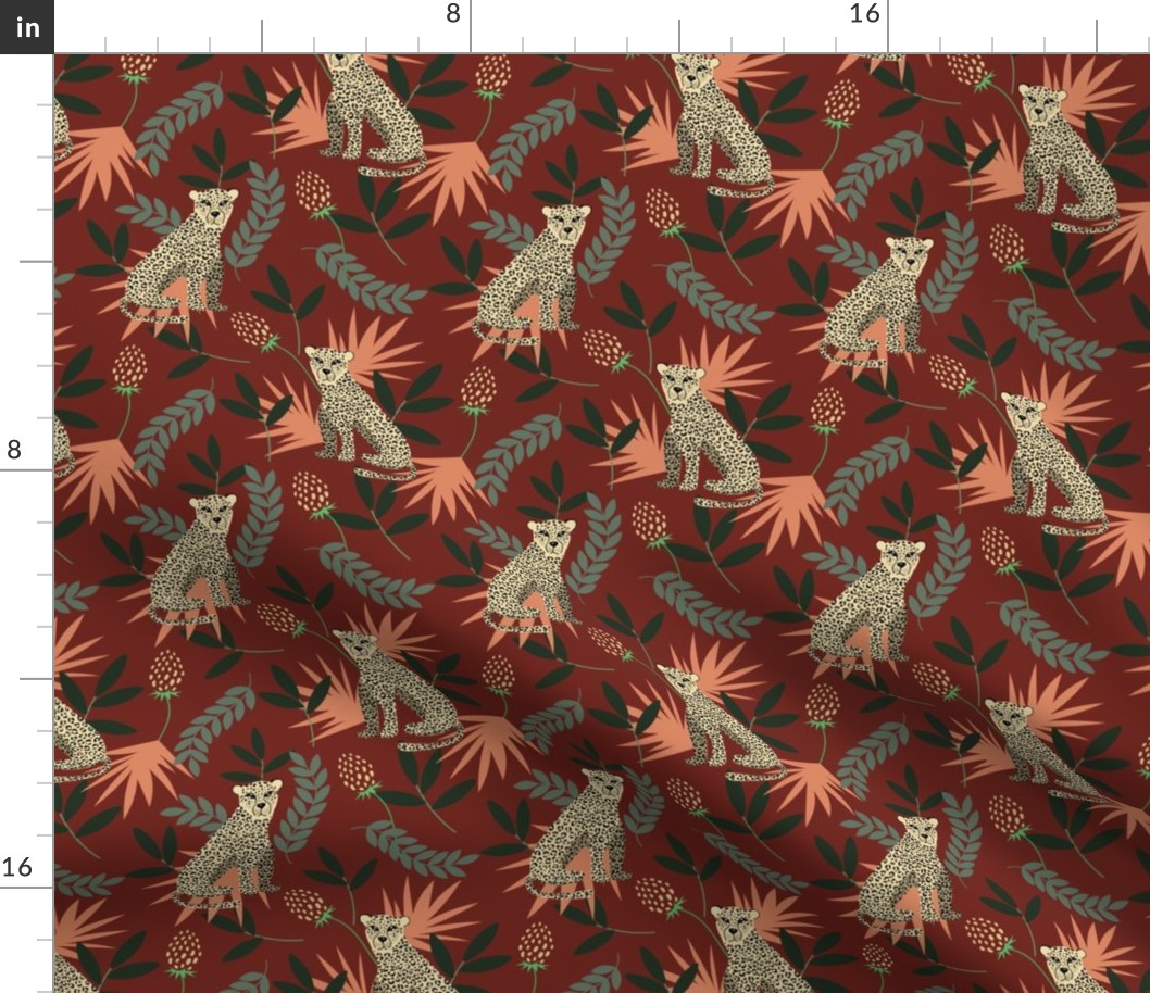 Leopard red pattern