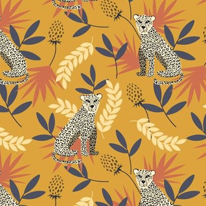Leopard yellow pattern