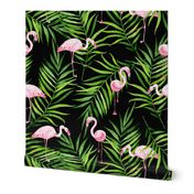 Flamingo. Black pattern